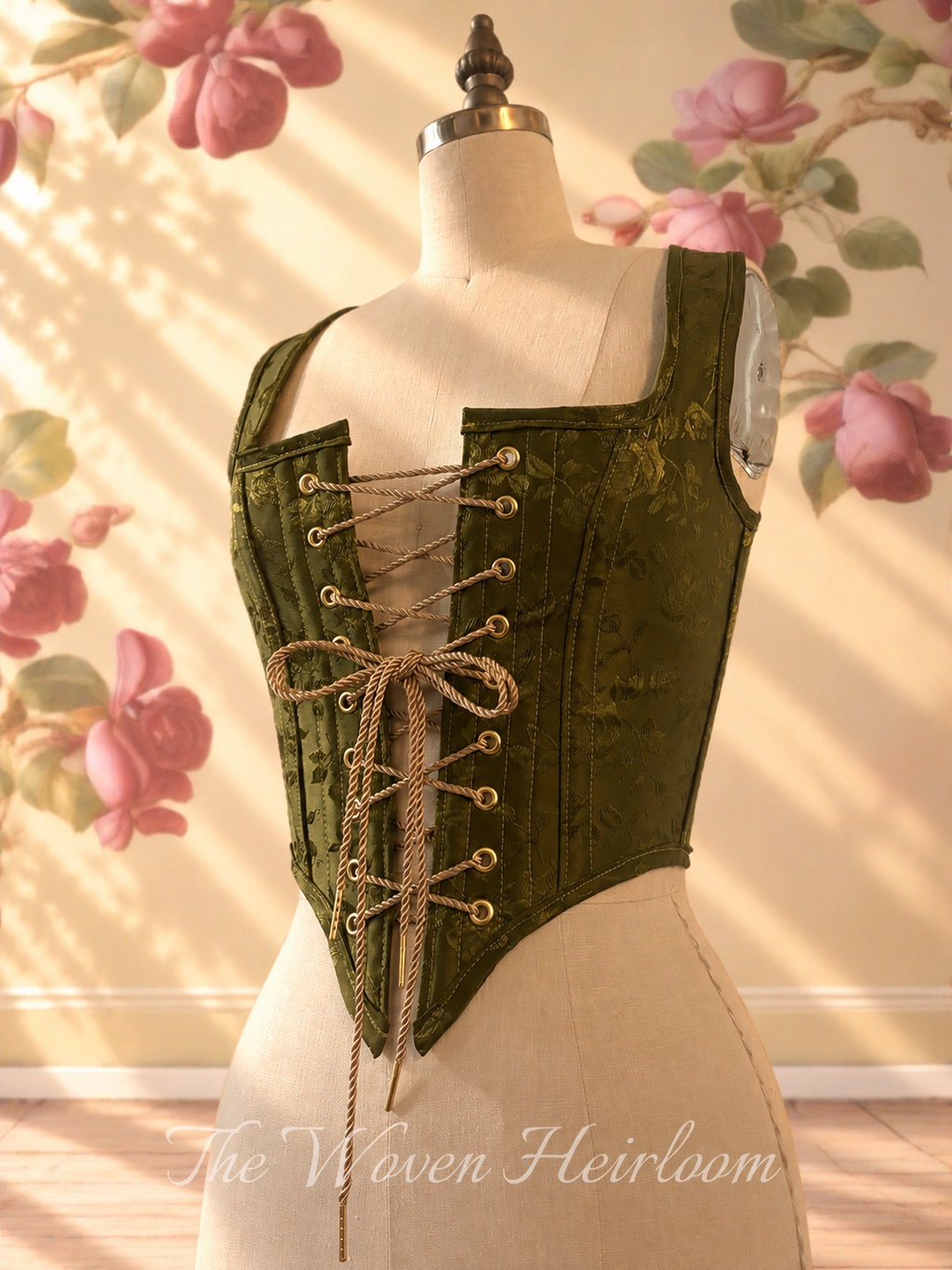 Handmade Renaissance Steel-Boned Corset Bodice | Lace-Up Waist Cincher
