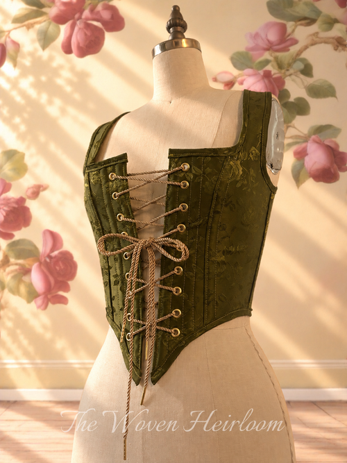 Handmade Renaissance Steel-Boned Corset Bodice | Lace-Up Waist Cincher