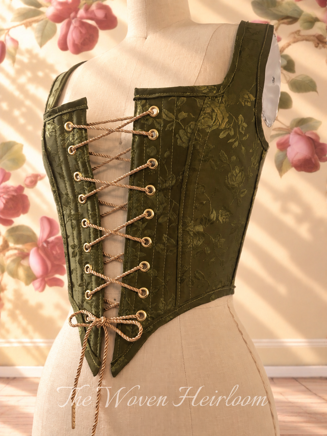 Handmade Renaissance Steel-Boned Corset Bodice | Lace-Up Waist Cincher