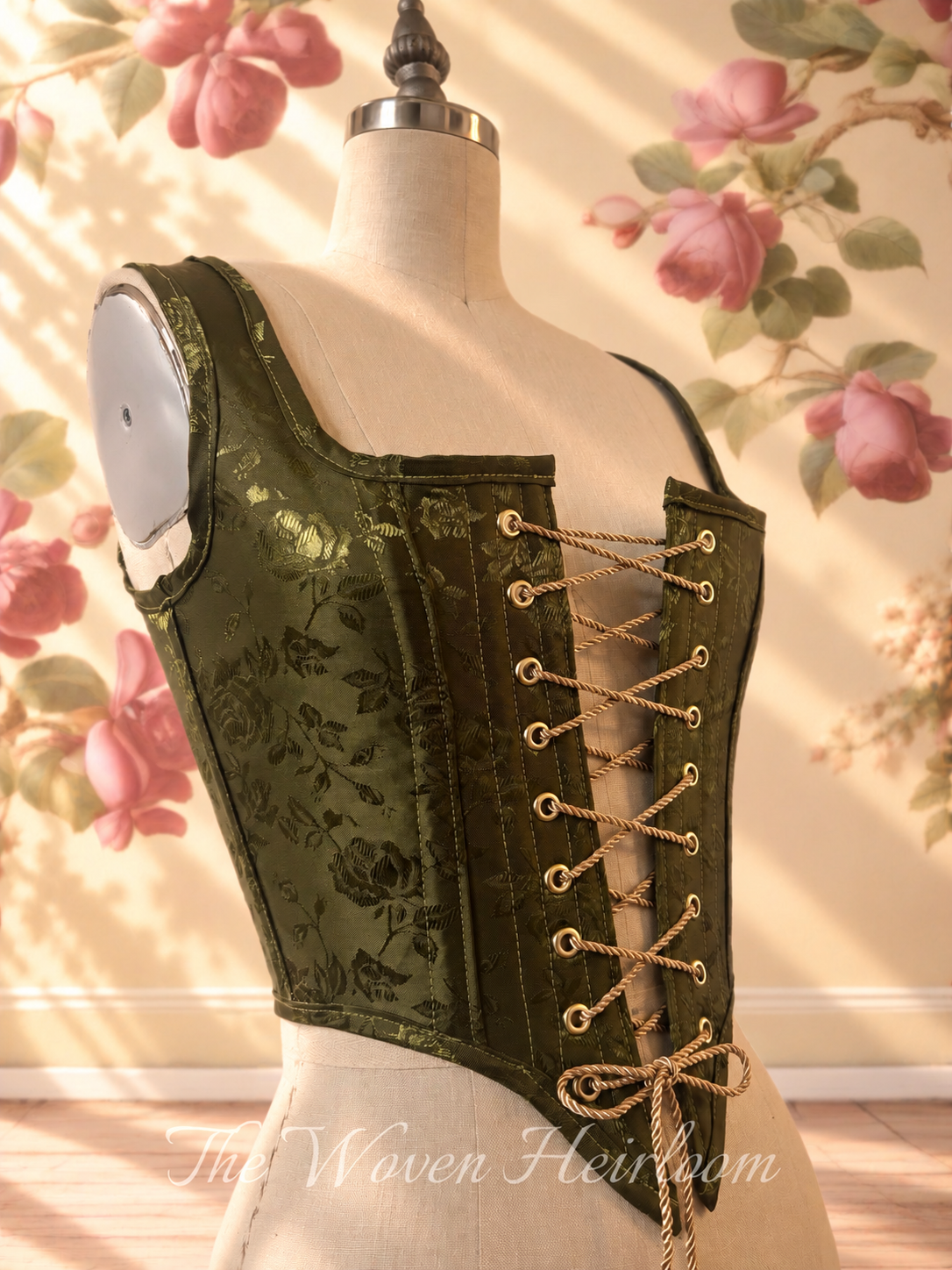 Handmade Renaissance Steel-Boned Corset Bodice | Lace-Up Waist Cincher